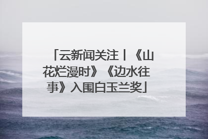 云新闻关注丨《山花烂漫时》《边水往事》入围白玉兰奖